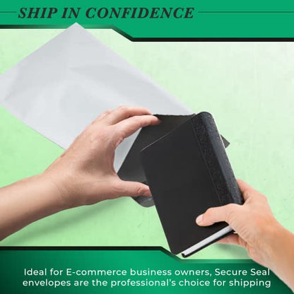500 Pack Secure Seal White Poly Mailers - 14.5x19 Safe Shipping Bags - E-Commerce Self Sealing 2 Mil Poly Envelopes - size: 14.5" x 19" (500 Pack)