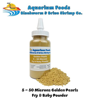 Golden Pearls 5-50 Microns for Tropical Fish Fry and Babies, Corals, Anemones, Reef Tanks…3.1oz Squeeze Bottle