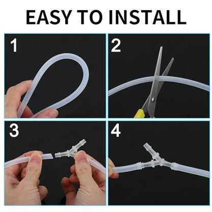 4pcs Plastic Hose Barb Fitting 1/2" to 5/16" Barbed Splicer Mender Joint Adapter Aquarium Clear - size: 1/2"-5/16"