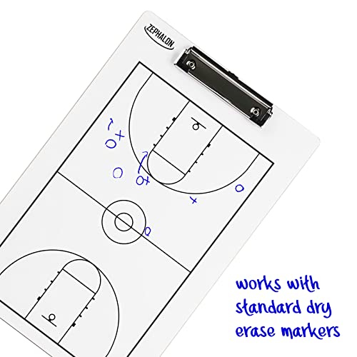 Dry Erase Basketball Clipboard for Coaches Double Sided Board, 14.5" x 9.5"