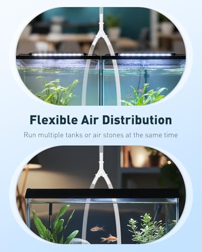 Pawfly 8 Pcs Aquarium Airline Tubing Connectors, 3/16" Airline Y Connector Splitter for Air Pump Tubing, 3 Way Hose Connectors, Plastic Barbed Hose Fittings for Fish Tank