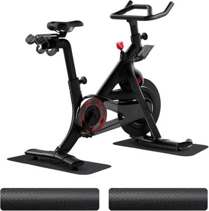 THAILE 2-Pack Bike & Rowing Machine Mats, 4mm, for Peloton & Yosuda | Stability & Cushioning Reduces noise and vibration under Peloton-compatible bikes, spin bikes, treadmills and walking pads. - size: 23.6"L x 11.8"W x 0.14"Th