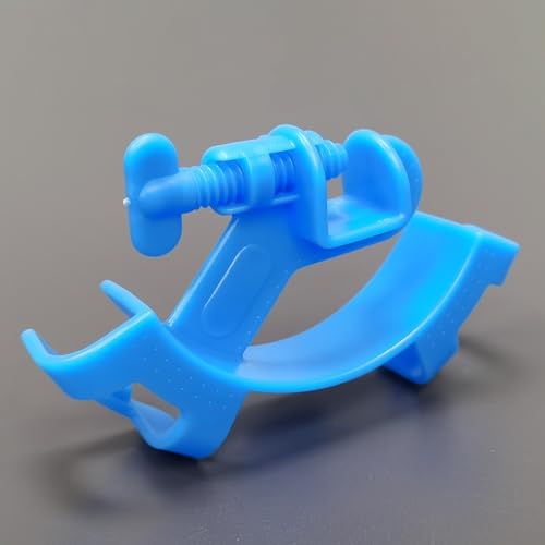 FixtureDisplays® Adjustable Plastic Fish Tank Pipe Holder Fixed Clips, Aquarium Water Pipe Link Fixing Frame, Blue Curved Pipe clamp for Most of The Soft Water Pipes in The Fish Tank 22139-NPF