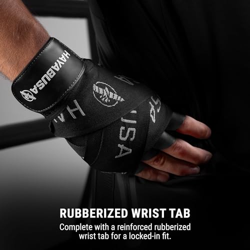 Hayabusa Deluxe Boxing Hand Wraps - 180in - color: Black, size: 180"