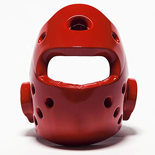 Adidas WT Taekwondo Martial Arts Dipped Foam Head Guard Protector - color: Red, size: Small