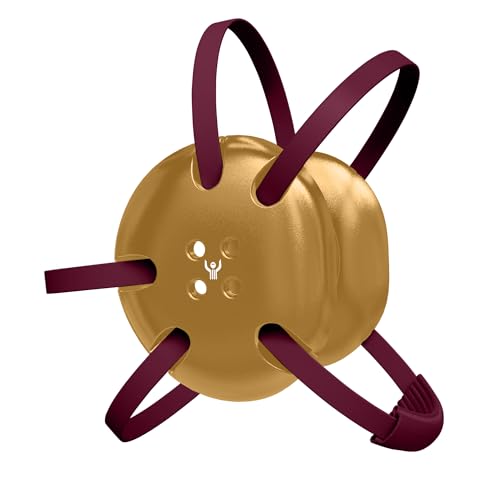 | Wrestling Classic Headgear | Earguard Adult Grappling Head Gear | Adjustable Ear Guards Maroon Straps - style: Vegas Gold w/ Maroon Straps