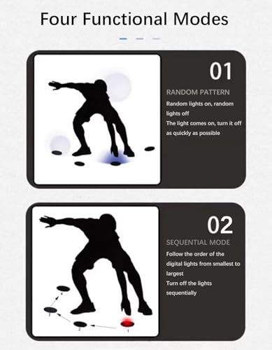 Sports Agility Lights Training Kit, Quick Response Training Lights | Sports Reaction Training Lights Speed for Athletes, Trainers & Fitness Trainers(6) - size: 6