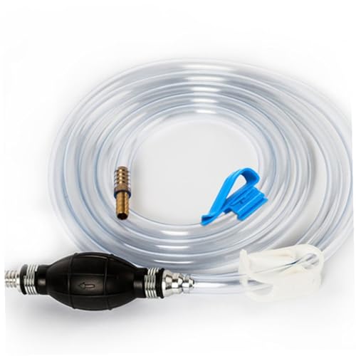 Manual Suction Hose Set for Oil and Water Transfer, Vehicle Guide Oil Tube with Siphon Pump, Sturdy Manual Suction Pipe for Aquarium Water Change and Automotive Fluid Handling