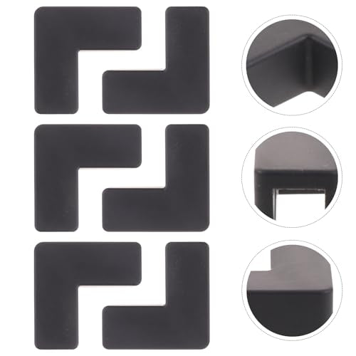 IMIKEYA 6pcs Silicone Corner Guards Safety Bumpers for Fish Tank and Pet Carrier Edges Medium Size Black Protective Edge Covers for Aquarium and Babyproofing