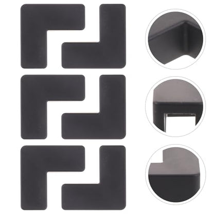 6pcs Fish Tank Corner Protectors and Pet Carrier Corner Guards Soft Black Silicone Bumpers for Aquarium and Furniture Edge Safety for Home
