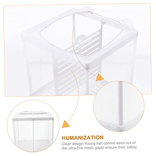 Garneck 2pcs Fish Breeder Net for Aquariums Separation Net Hatching Incubator Cups Easy to Install Fish Box for Fry and Shrimp Breeding
