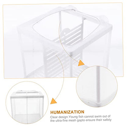 Garneck 2pcs Fish Breeder Net for Aquariums Separation Net Hatching Incubator Cups Easy to Install Fish Box for Fry and Shrimp Breeding