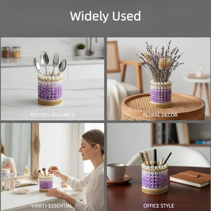Makeup Brush Pen Pencil Holder, Desktop Organizer for Desk Office | Pencil Cup for School, Home and Stationary Supplies, Teacher Appreciation Birthday Graduation Present for Families Friends