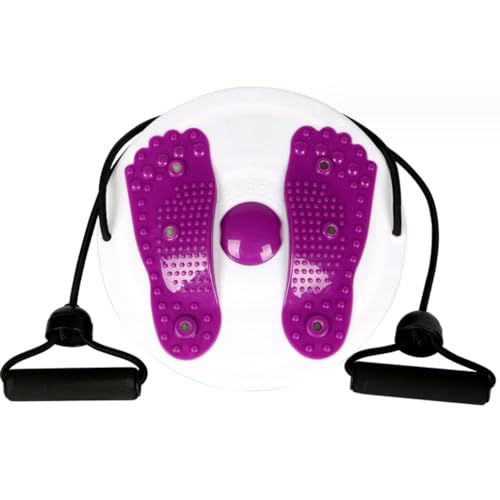 Waist Twisting Disc Unisex Waist Trainer Abdominal Exercise Foot Massage Plate Workout Home Gym Body Building Weight Loss Fitness Equipment - color: Purple