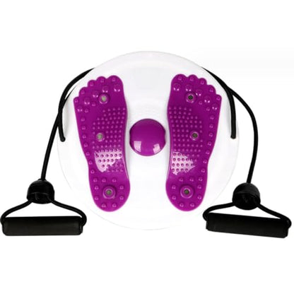 Waist Twisting Disc Unisex Waist Trainer Abdominal Exercise Foot Massage Plate Workout Home Gym Body Building Weight Loss Fitness Equipment - color: Purple