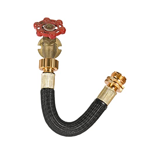 0.8ft Garden Hose Extension Flexible Adapter Short Connector With Integrated Spiral Tube for Reel/RV/Dehumidifier (1)