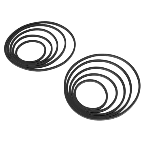Aquarium Feeding Ring Set, 5 Sizes, EVA Foam, Prevents Food, Promotes Water Circulation, Ideal for Fish, Turtles, Plants (10pcs Black)
