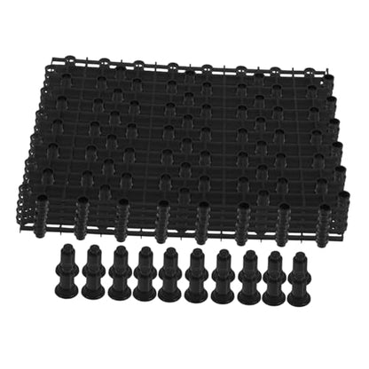 Kisangel 5Pcs PVC Fish Tank Bottom Plate with Nails Multi Functional Clapboard for Aquarium Divider Smooth Surface for Fish Safety Easy Installation Black