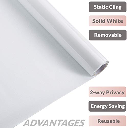 White Total Blackout Window Film, Static Cling Blackout Window Clings, 100% Light Blocking Film, Room Darkening Window Cover for Privacy Day Sleep Sun Blocking 23.6x78.7 inches - size: 23.6“ x 78.7" (60x200cm)