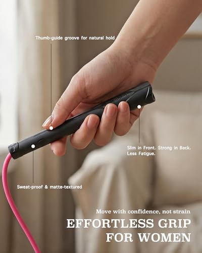 YUEDONG Women's Silent Jump Rope, Adjustable PVC Rope for Apartment Fitness - color: BLACK