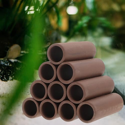 Kisangel Aquarium Shrimp Hideout Pottery Spawning Cave Breeding Shelter Hiding Tube for Fish Tanks Shrimp Tank Decoration