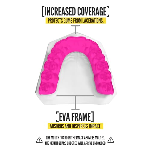 2 Pack Nxtrnd Classic Mouthguard, Custom Fit Sports Mouthpiece for Football, Boxing, MMA, Basketball, Hockey, Lacrosse, Youth & Adult (Pink) - color: Pink