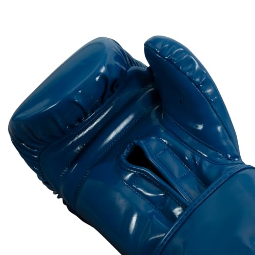 TITLE Boxing Inferno Intensity Elastic Training Gloves - color: Blue/White, size: 16 oz