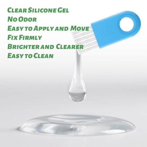 Aquarium Background Gel, 30ML(1OZ) Glue for Fish Tank with Brush and Scraper, Easy to Apply, Clearer and Brighter - size: 30ML