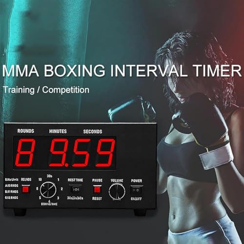 LED Digital Interval Timer for Gym, Boxing, MMA & Martial Arts - Perfect Workout Companion for HIIT, Training & Fitness Sessions (Green) - color: Green