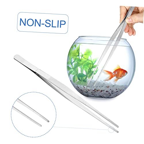 3pcs Aquarium Cleaning Tools Fish Tank Pipette Straight Curved Tweezers and Gravel Vacuum for Cleaning and Fish Feeding