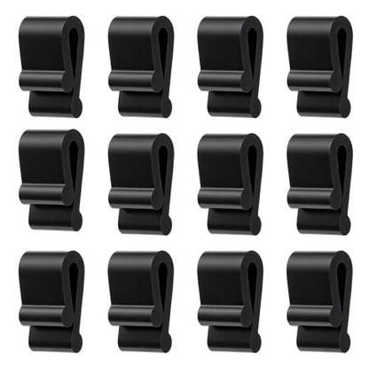 12PCS Dutch Oven Lid Protector Clips, Black Silicone Cookware Protector Flexible Pot Bumpers Lifter Accessories for Storage Stacking Pan & Display of Dutch Oven Pots (Black)