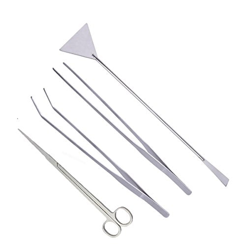 Aquarium Aquatic Plant Trimmer Sets Garden Bonsai Tweezers Fish Tank Algae Scrapers Cleaning Kits Water Plant Scissors Shears Clipper Tweezers for Feeding Reptiles Snake Lizards Spider