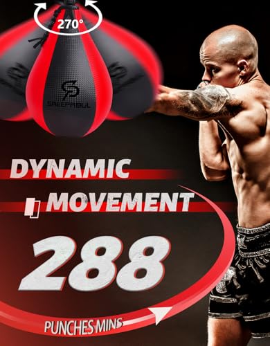 Speed Bag,Speed Bag for Boxing,PU Leather Reflex Training Pear Shaped Punching Bag,Fast Reaction Skills Development Perfect for Kids Teens Adults Boxing Coaches - color: Black & Red (10" x 7")