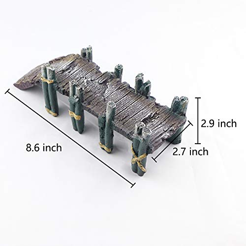 AQUA KT Aquarium Single-Plank Arch Bridge Drawbridge Rock for Cichlid Guppy Betta Glofish Fish Tank Landscape Decoration