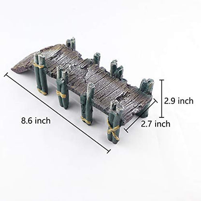 AQUA KT Aquarium Single-Plank Arch Bridge Drawbridge Rock for Cichlid Guppy Betta Glofish Fish Tank Landscape Decoration