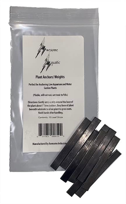 Awesome Aquatic Plant Anchors/Weights Strips Lead Ribbon Live Plants Weight Anchor Aquarium (10 Pack Strips) - size: 10 Pack Strips