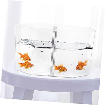 Toddmomy Betta Fish Breeding Box Clear Design Dual Room Isolation Tank for Small Fish and Shrimp Easy to Clean Incubation Box for