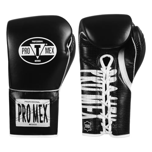 Title Boxing Pro Mex Professional Edge Lace Training/Sparring Boxing Gloves - color: Black, size: 12 oz
