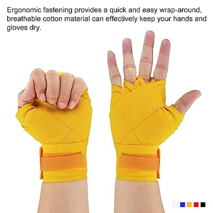 PATIKIL Boxing Hand Wrap Elastic Martial Arts Fist Bandages for Thai Kickboxing - color: Black