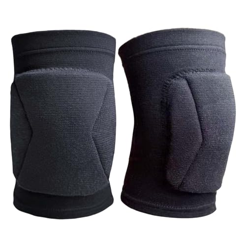 XXL Knee Pads for Volleyball Women & Men, Enlarged Latex Padding, Black 2XL | Dance Kneepads for Biking, Wrestling ,Skating, Football, Basketball, For Adult Sports, Soft Elastic Sleeve, Flexible Pads - size: XX-Large