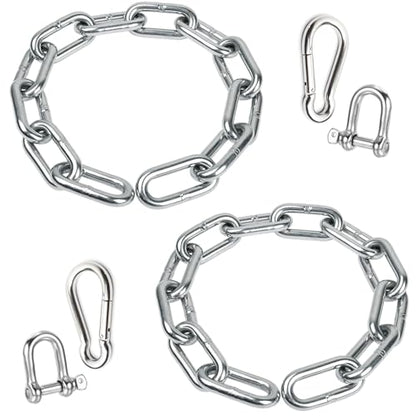 Stainless Steel Coil Chain,5MMx11.8 Inch Stainless Steel Chain - color: 11.8 IN, size: 5MM