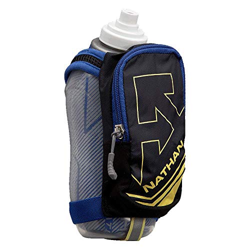 Nathan SpeedDraw Plus Insulated Handheld Water Bottle – Grip-Free Running Flask for Runners, Hiking, and Sports - color: BK/DU/LL