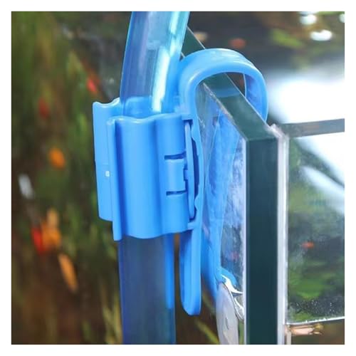 Aquarium Fish Tank Inflow Outflow Tube Holder 30pcs Aquarium Tube Holder Clip Fish Tank Water Change Hose Support ABS Plastic Glass Mount with Anti-Slip Design for Glass Fish Tanks(Blue)