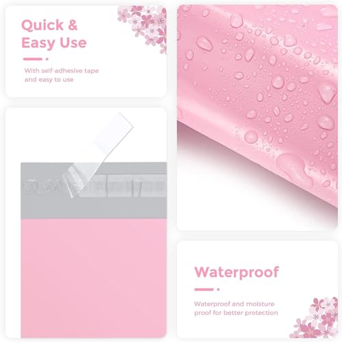 Metronic Large Poly Mailers 19x24 50 pcs, Shipping bags for Small Business, Shipping Envelopes for Clothing, Mailing Bags for Shipping Supplies in Pink - size: 19x24 50PC