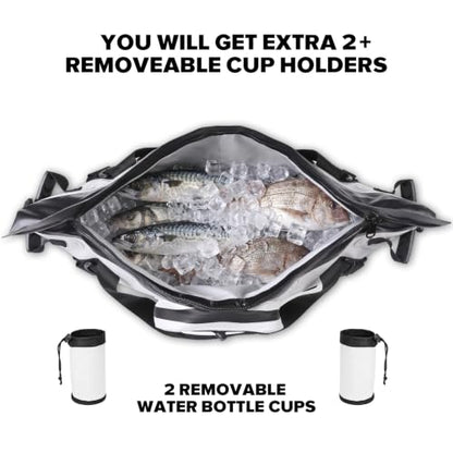 MORXPLOR Insulated Fish Cooler Kill Bag with Flat Bottom-26x18 31x14 40x16 50x18 60x20 70x25 Inches Waterproof Fishing Tackle Kill Cooler Bag - color: Misty-26x18x9
