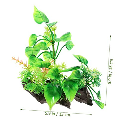 Decorative Aquarium Grass Plant Realistic Compact Fake Plant for Fish Tank Decoration for Desktop Aquariums Underwater Landscape and Easy to Maintain