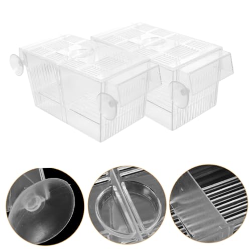 BESPORTBLE 2pcs Fish Breeding Box Cups Isolation Container for Newborn and Pregnant Fish for Aquarium Use Viewing Improves Survival Rates of Fry