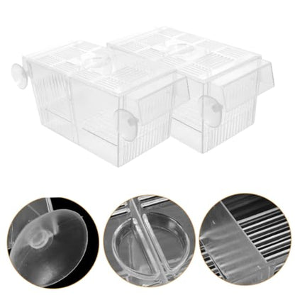 BESPORTBLE 2pcs Fish Breeding Box Cups Isolation Container for Newborn and Pregnant Fish for Aquarium Use Viewing Improves Survival Rates of Fry
