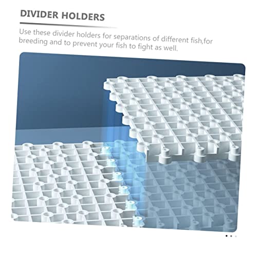 BESPORTBLE 1set Fish Tank Divider Plastic Grid Isolation Board for Aquarium Bottom Support Feet Easy Installation for Separating Fish and Projects