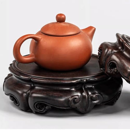 Vase Bonsai Solid Wood Solid Round Base Vase Buddha Statue Teapot Base Incense Burner Fish Tank Base Wooden Bracket Pad Display Stand Base